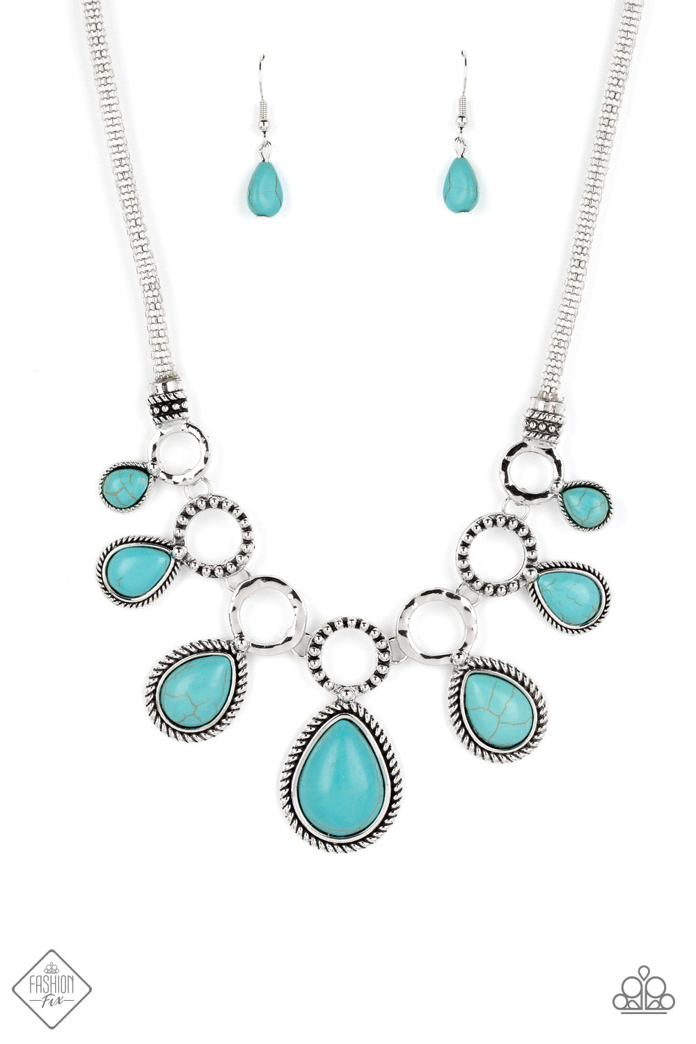 Riverside Relic Blue Paparazzi Fashion Fix Necklace