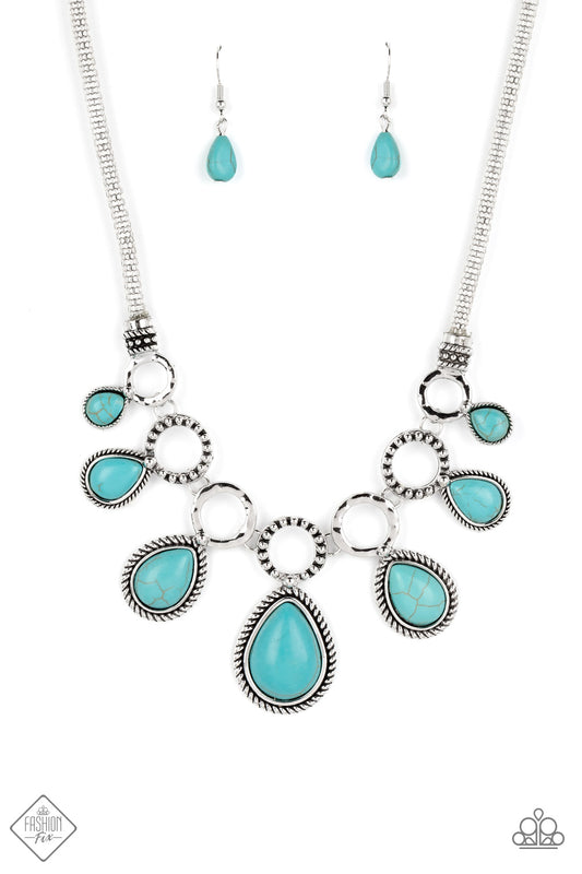 Riverside Relic Blue Paparazzi Fashion Fix Necklace