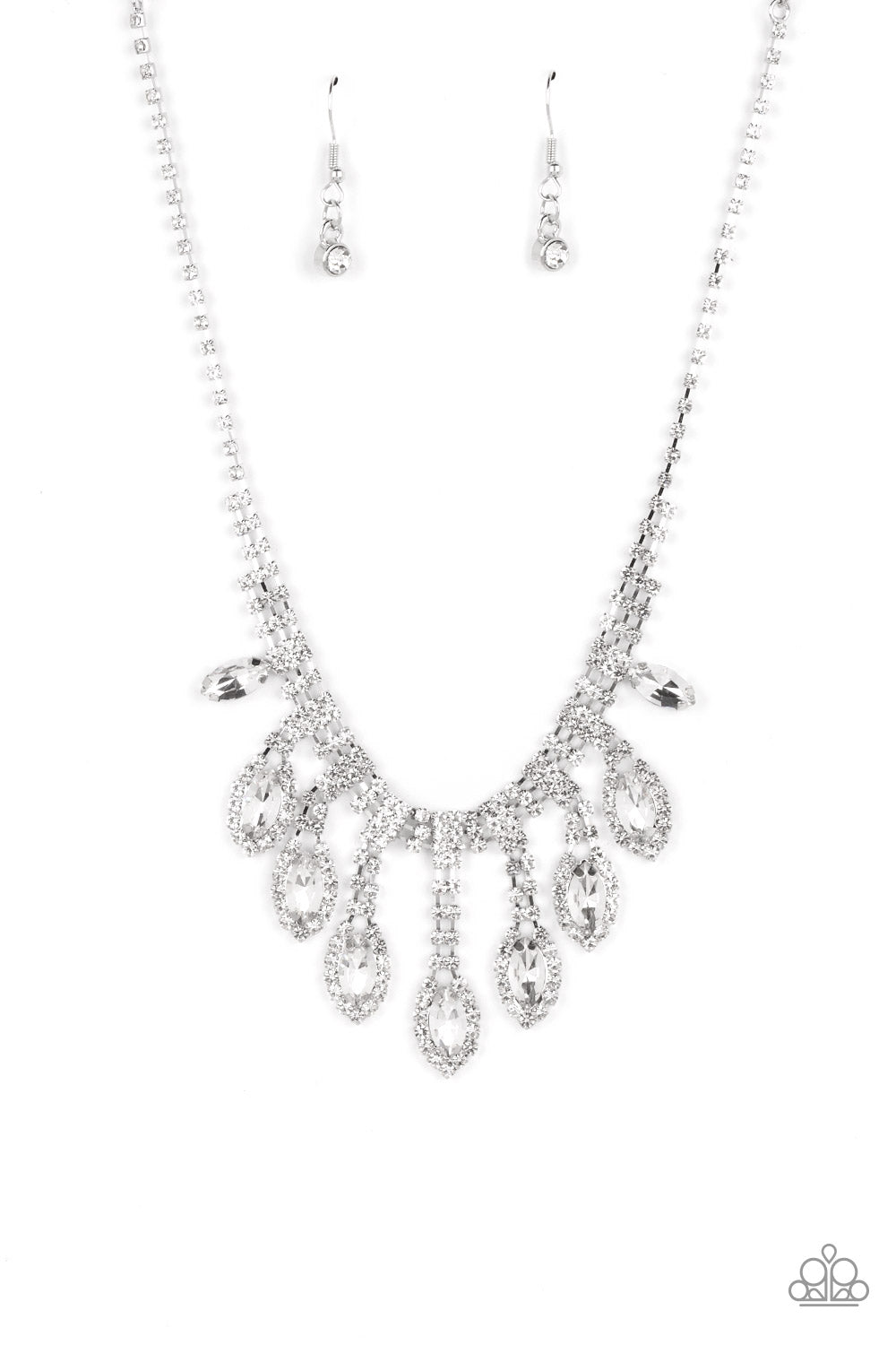 REIGNING Romance - White Paparazzi Life of the Party Necklace
