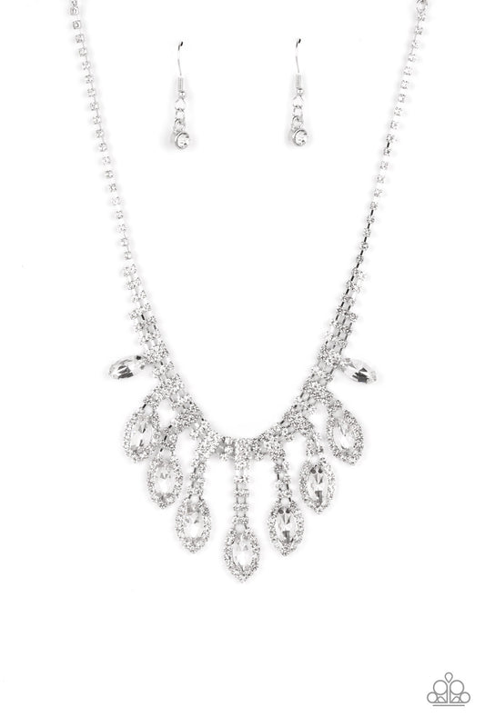 REIGNING Romance - White Paparazzi Life of the Party Necklace