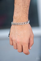 Sideline - Silver Paparazzi Bracelet
