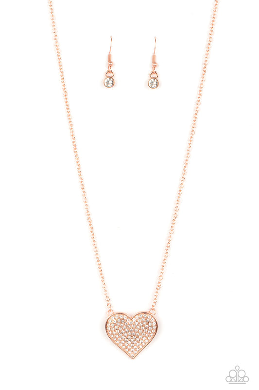 Spellbinding Sweetheart - Copper Paparazzi Necklace