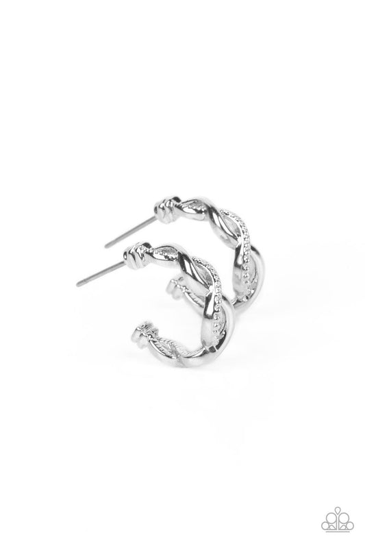 Infinite Incandescence - Silver Paparazzi Hoop Earrings