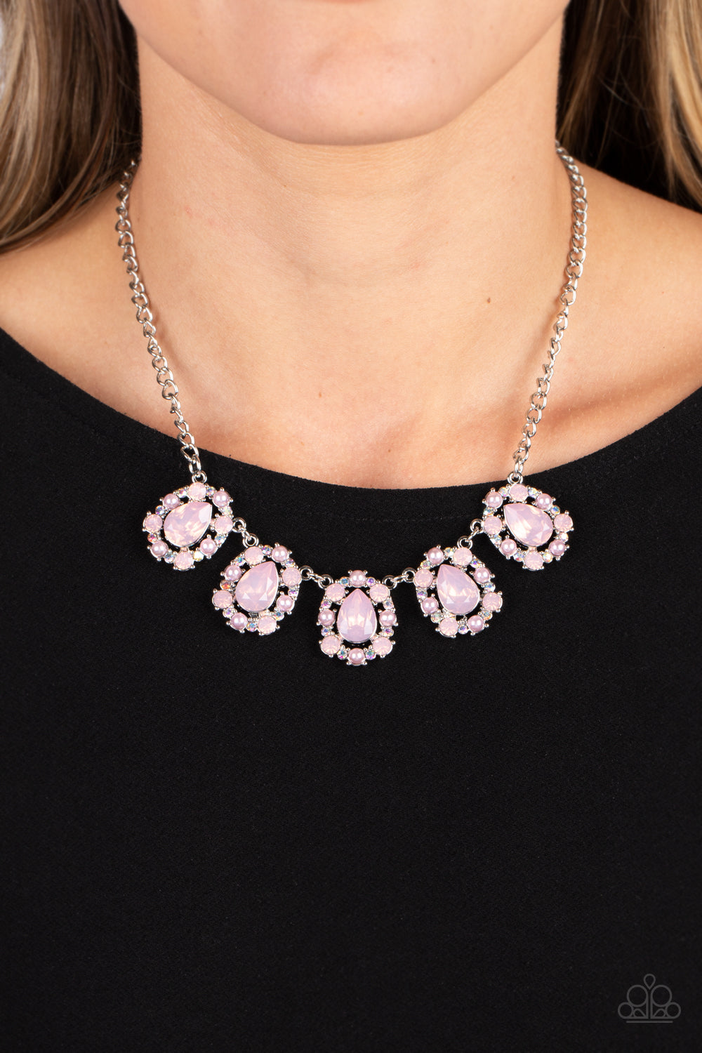 Pearly Pond - Pink Paparazzi Necklace