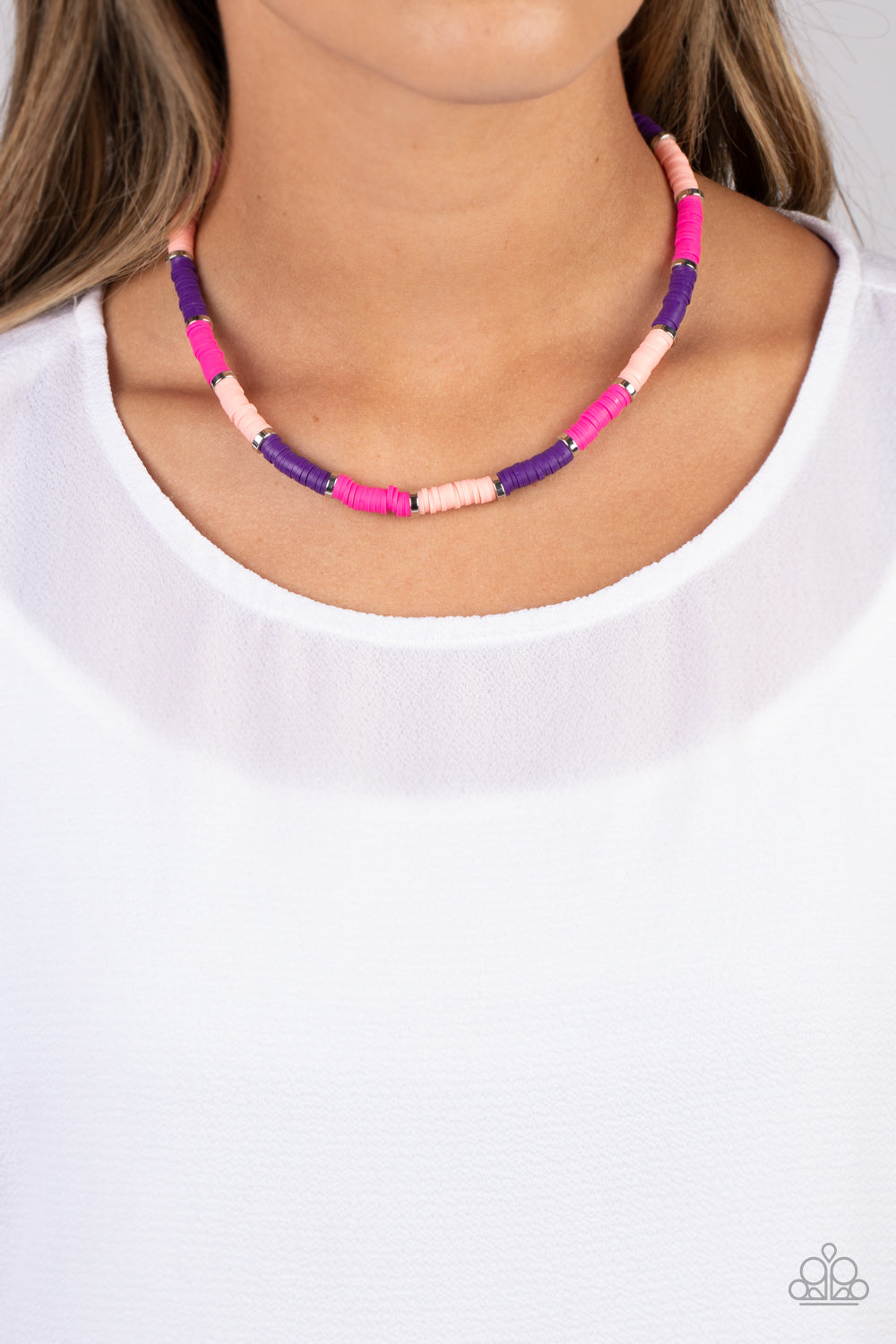 Rainbow Road - Pink Paparazzi Necklace