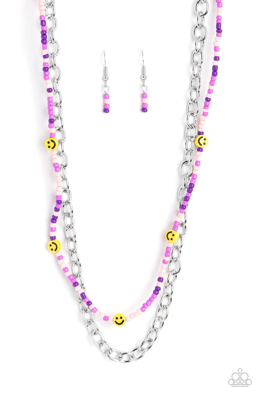 Happy Looks Good on You - Purple Paparazzi Necklace