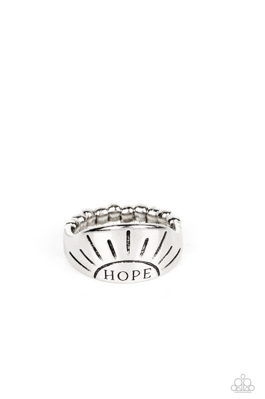 Hope Rising - Silver Paparazzi Ring
