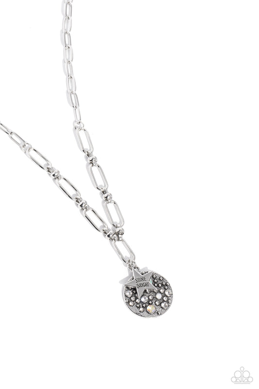 Stardust Saucer - White Necklace