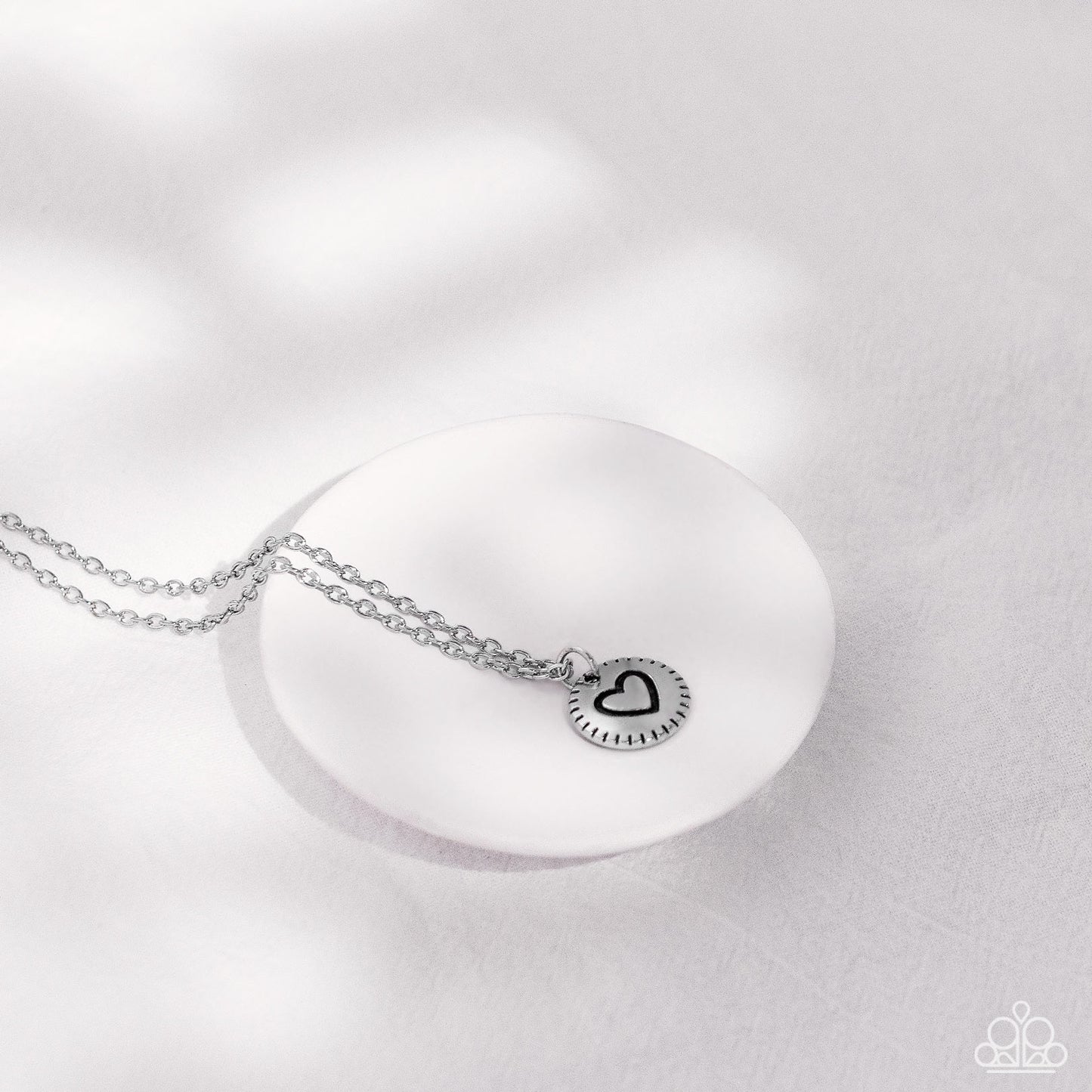 Stamped Sentiment - Silver Paparazzi Necklace