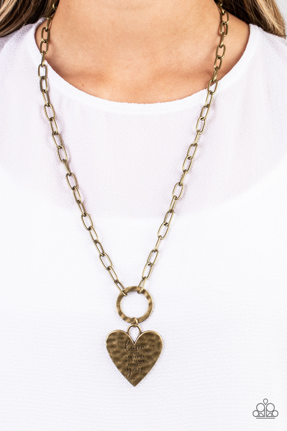 Brotherly Love - Brass Paparazzi Necklace