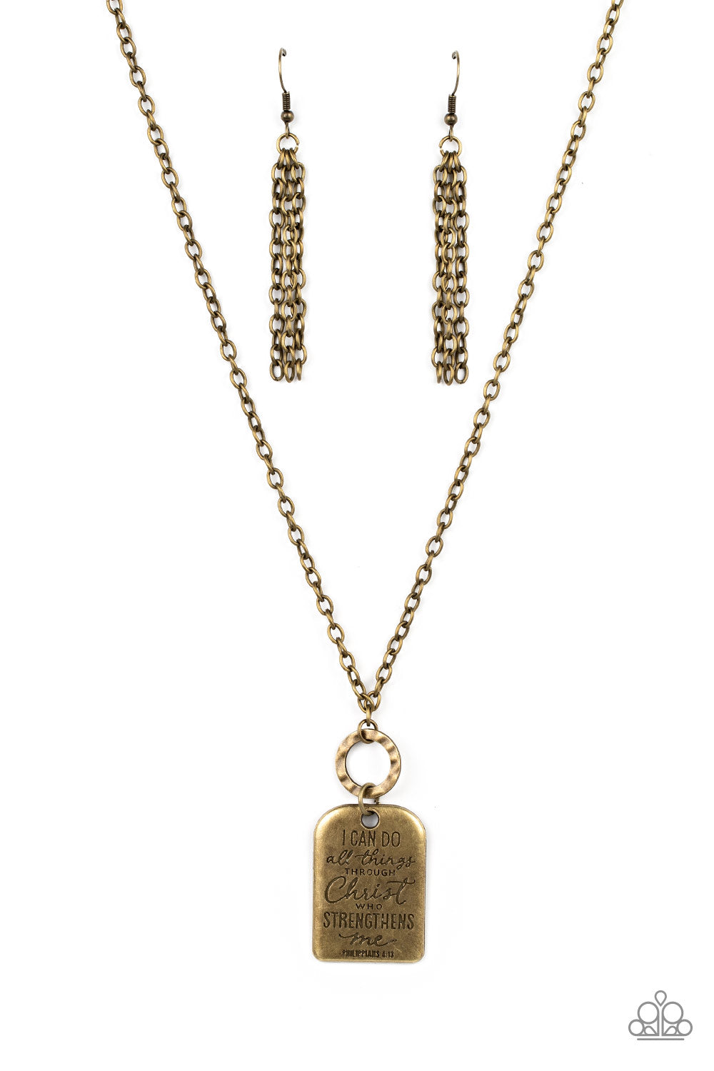 Persevering Philippians - Brass Paparazzi Necklace