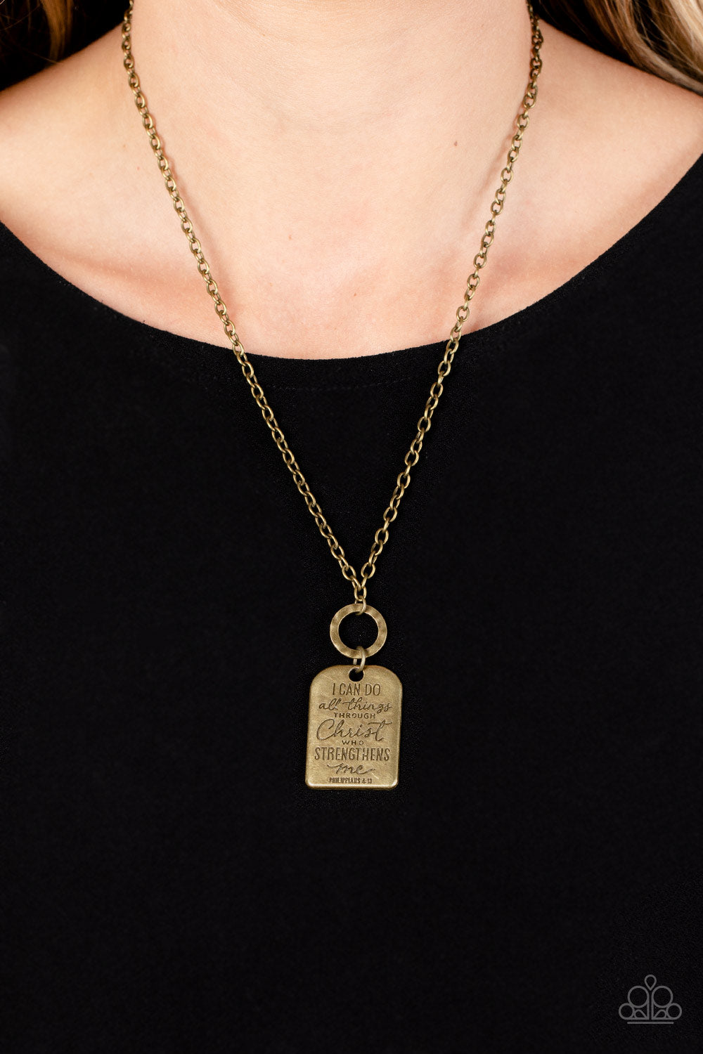 Persevering Philippians - Brass Paparazzi Necklace
