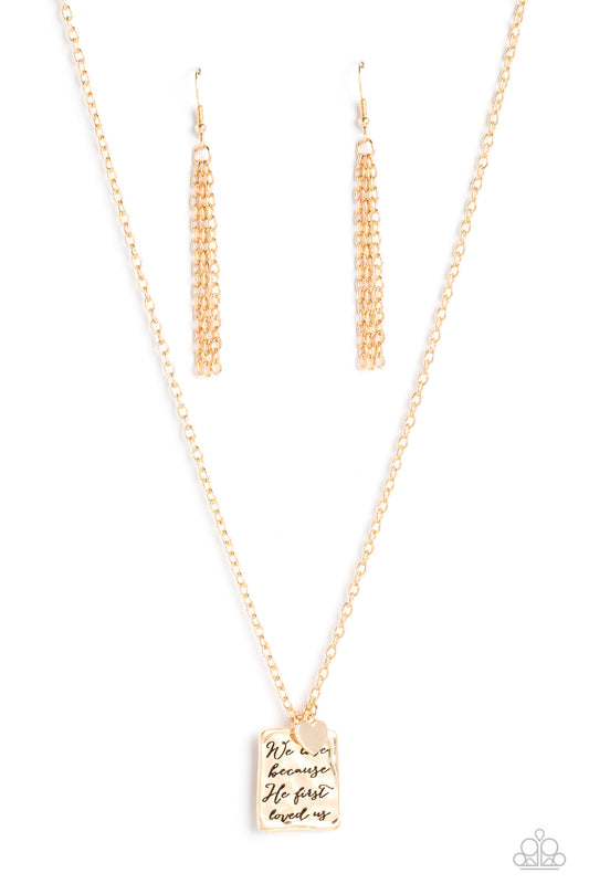 Divine Devotion - Gold Paparazzi Necklace