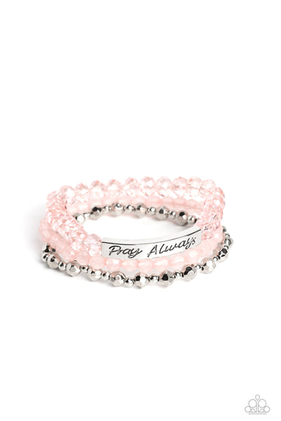 Pray Always - Pink Paparazzi Bracelet