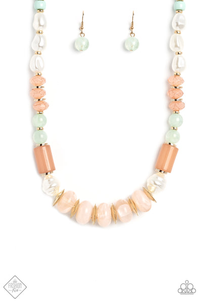 A SHEEN Slate Multi Paparazzi Fashion Fix Necklace