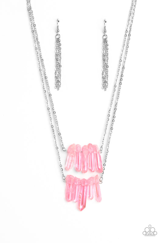 Crystal Catwalk - Pink Paparazzi Necklace