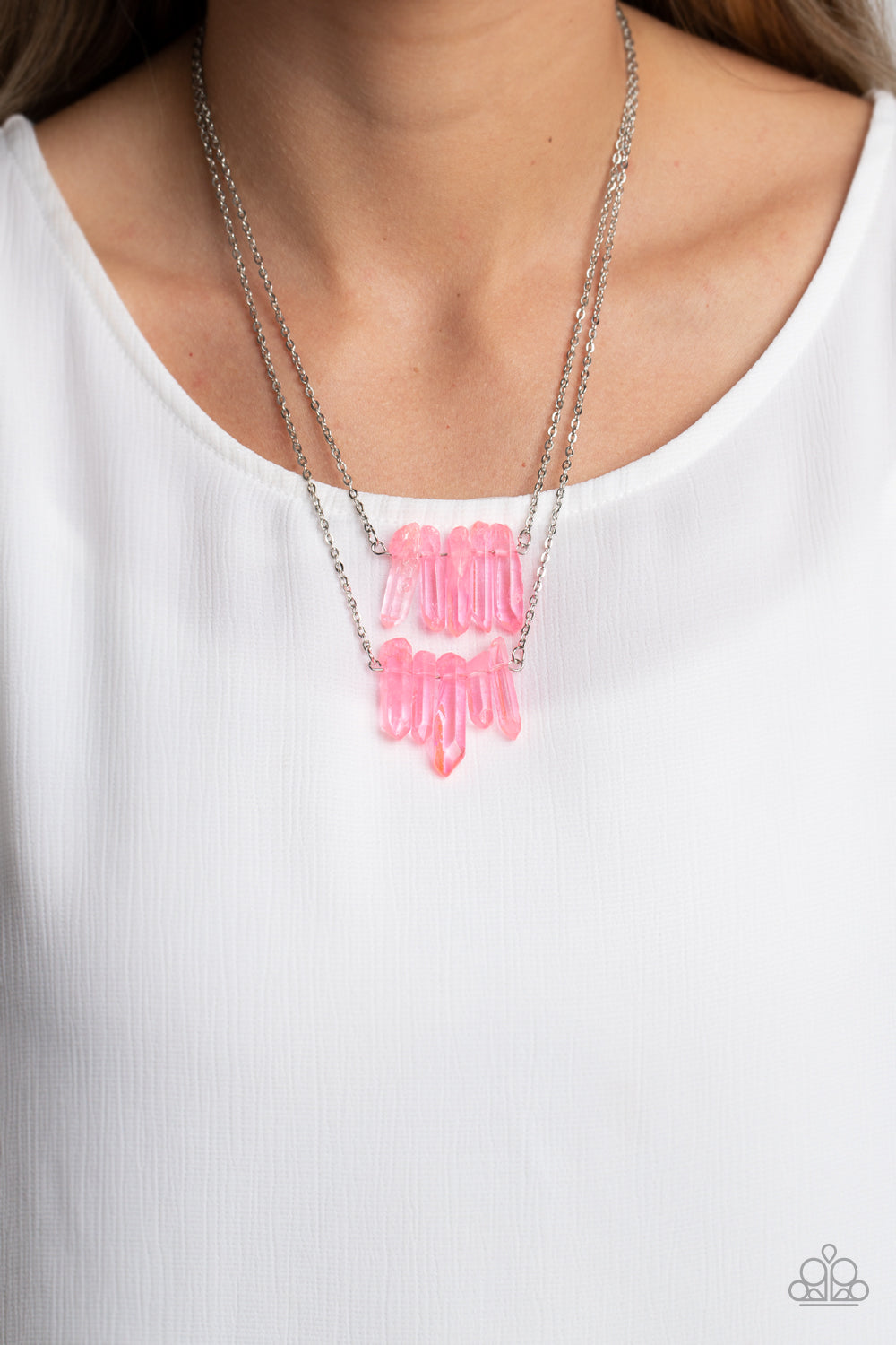 Crystal Catwalk - Pink Paparazzi Necklace