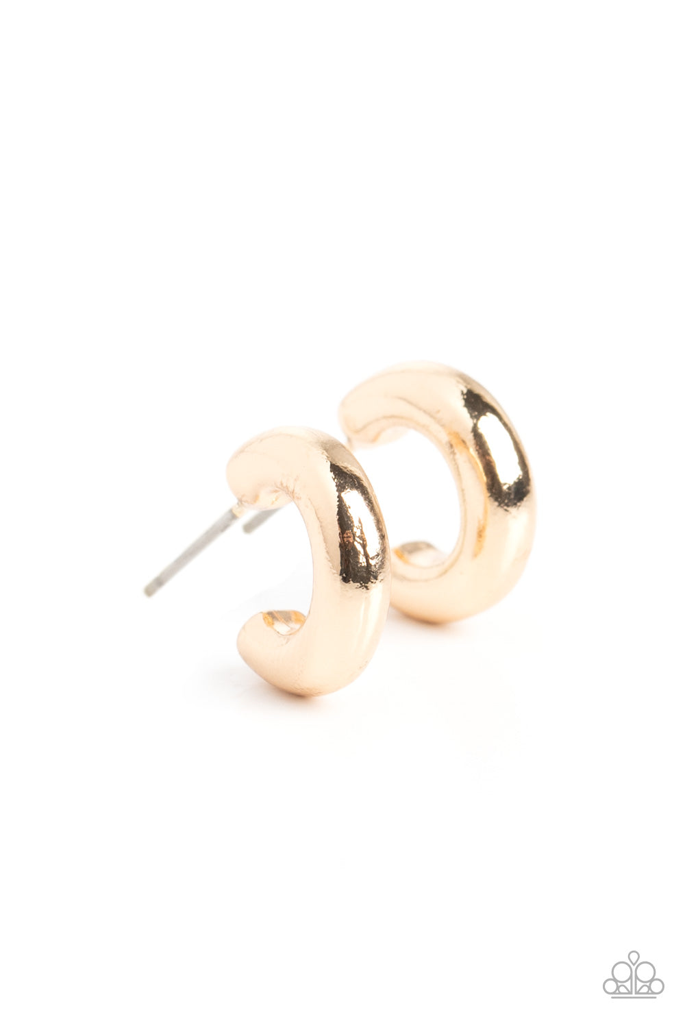 Catwalk Curls - Gold Dainty Hoop Earrings