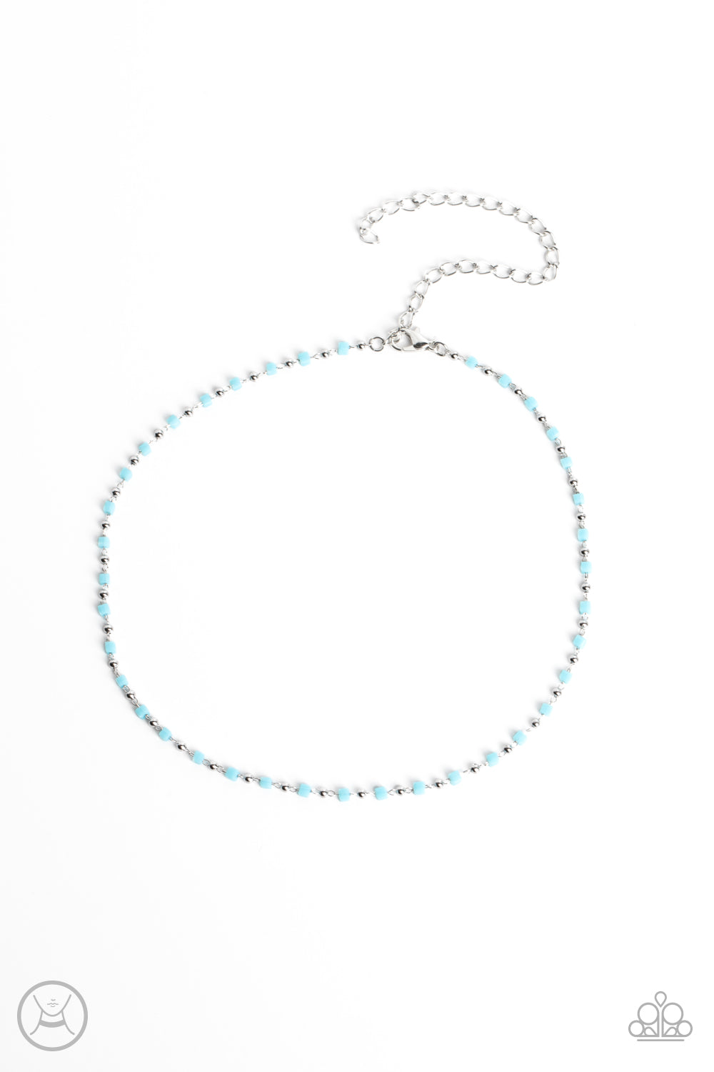 Neon Lights - Blue Paparazzi Choker Necklace