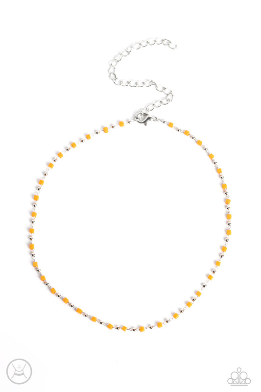 Neon Lights - Orange Choker Necklace