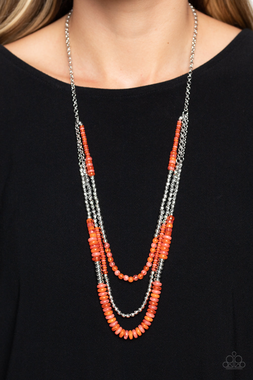 Newly Neverland - Orange Paparazzi Necklace