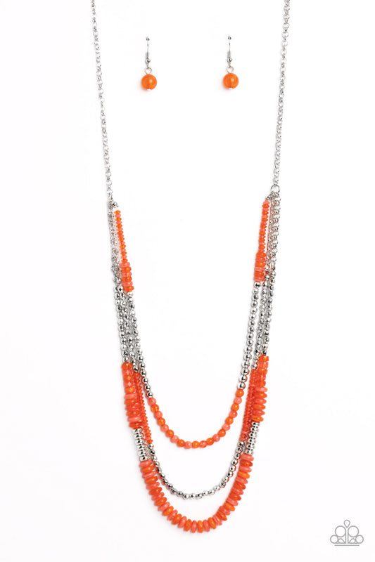 Newly Neverland - Orange Paparazzi Necklace