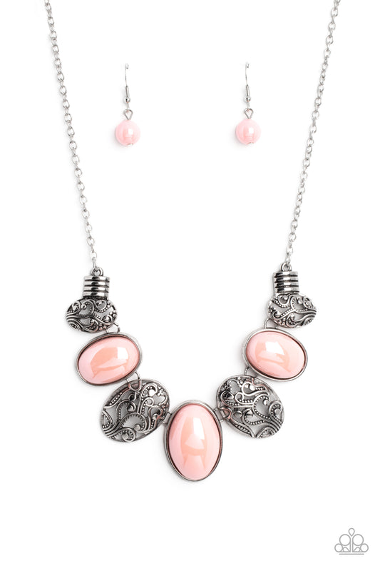 Patterned Paisley - Pink Paparazzi Necklace