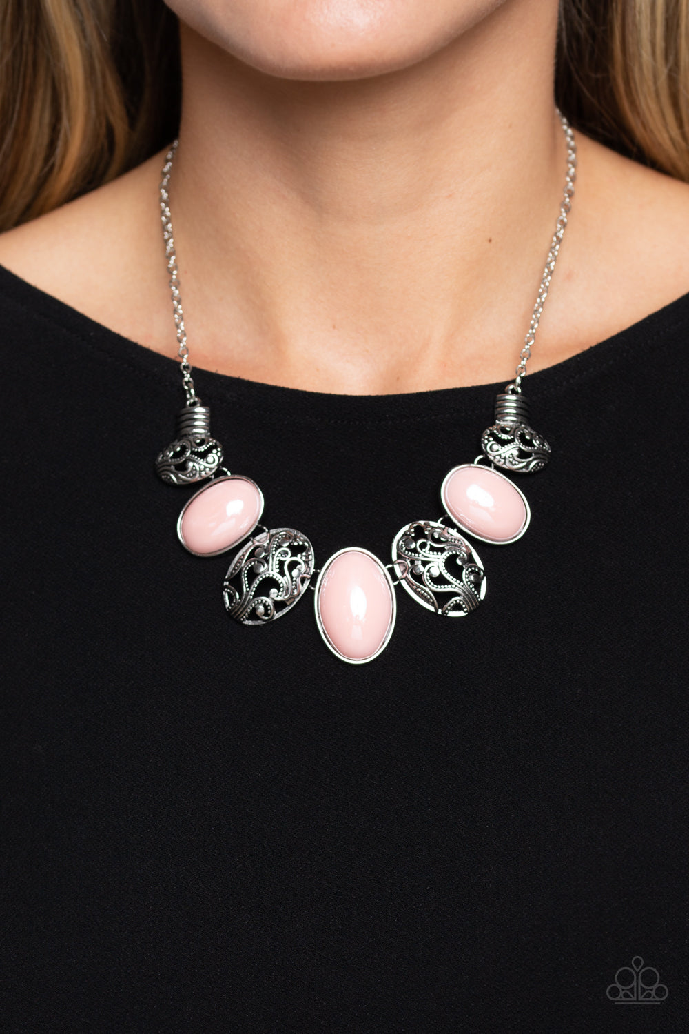 Patterned Paisley - Pink Paparazzi Necklace