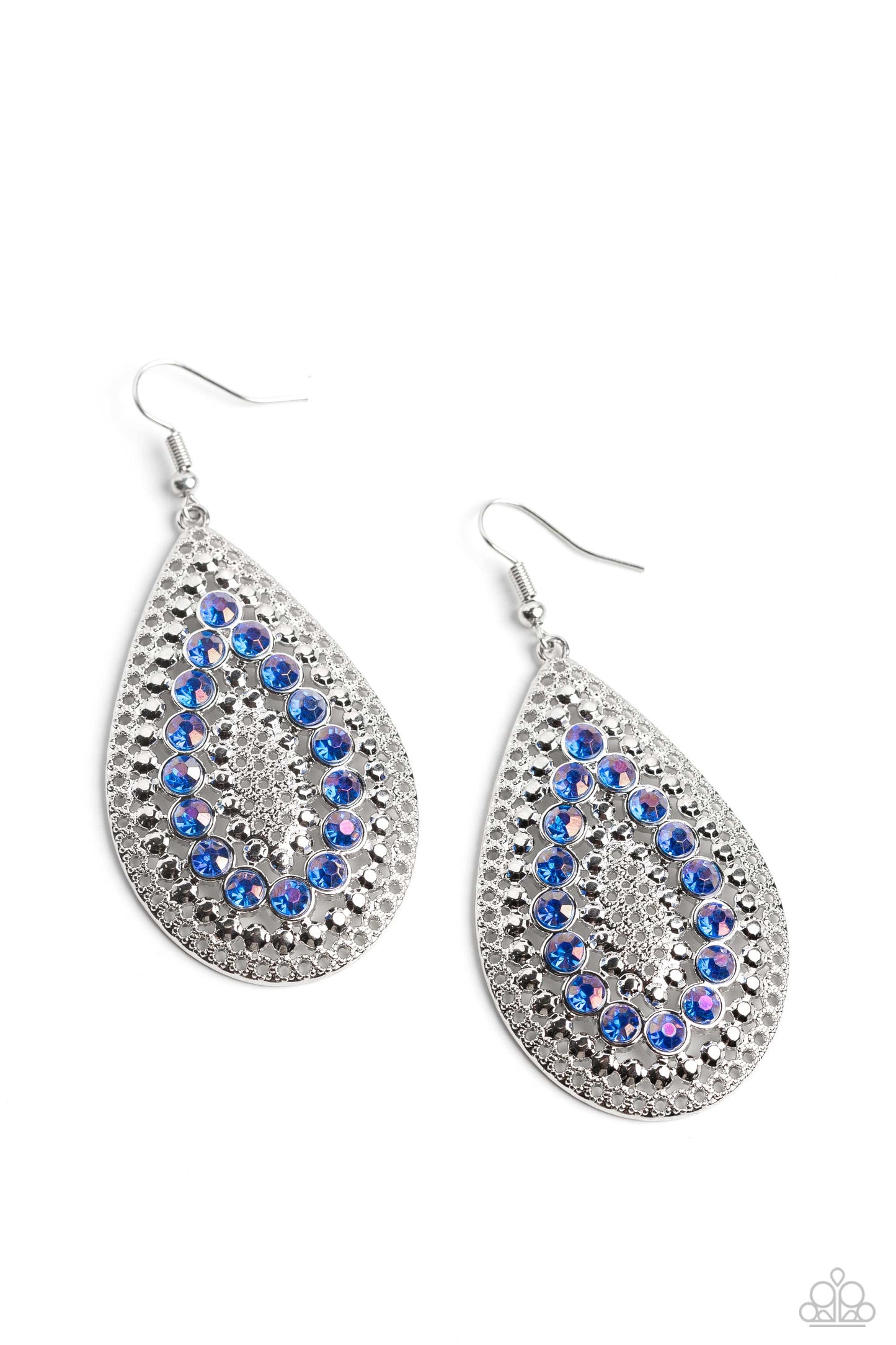 Spirited Socialite - Blue Paparazzi Earrings
