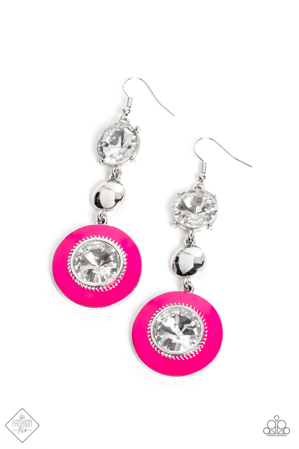 Dame Disposition Pink Paparazzi Fashion Fix Earrings