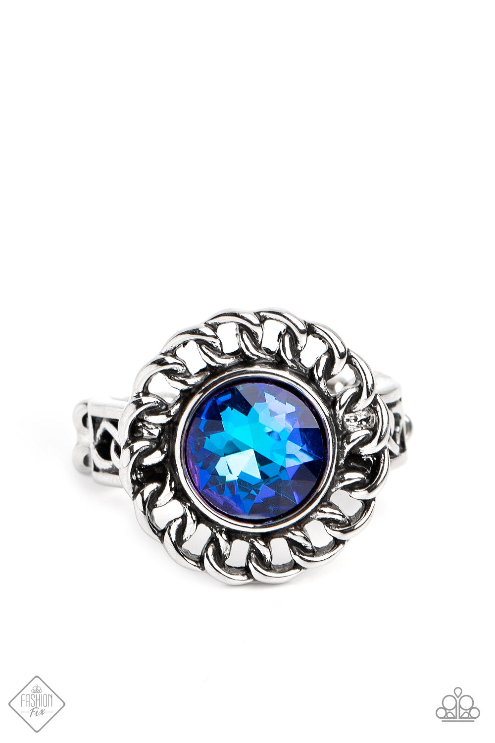 Round Table Runway - Blue Paparazzi Fashion Fix Ring