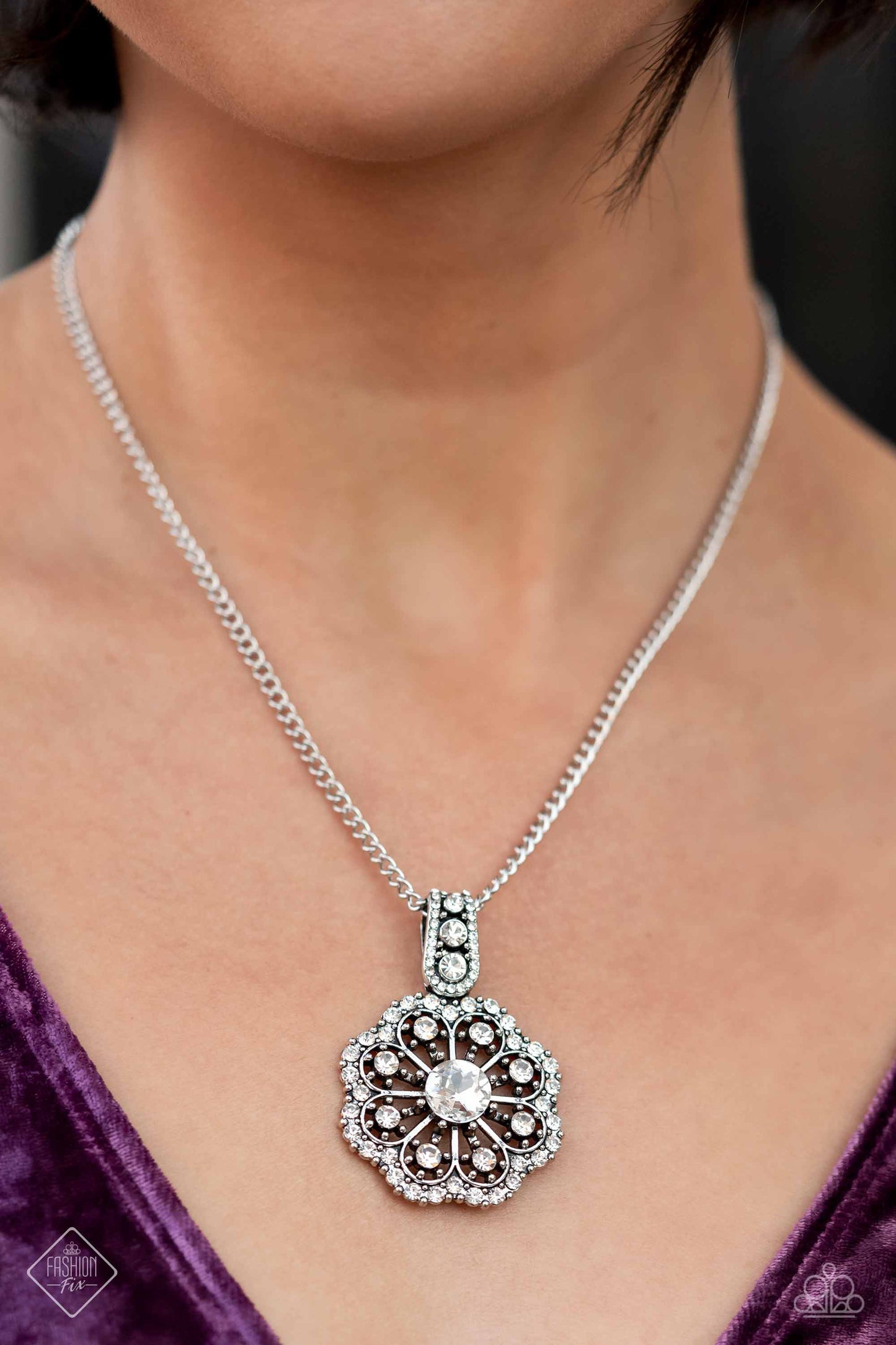 Bewitching Brilliance White Paparazzi Fashion Fix Necklace