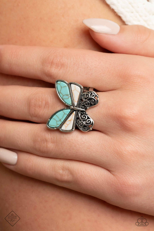 Wild Wings Blue Paparazzi Fashion Fix Ring