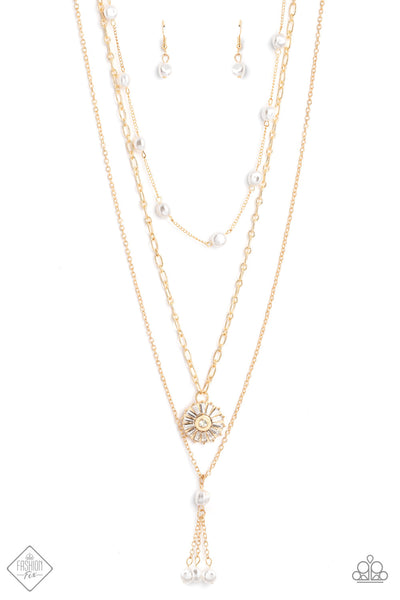 Audaciously Austen Gold Paparazzi Fashion Fix Necklace