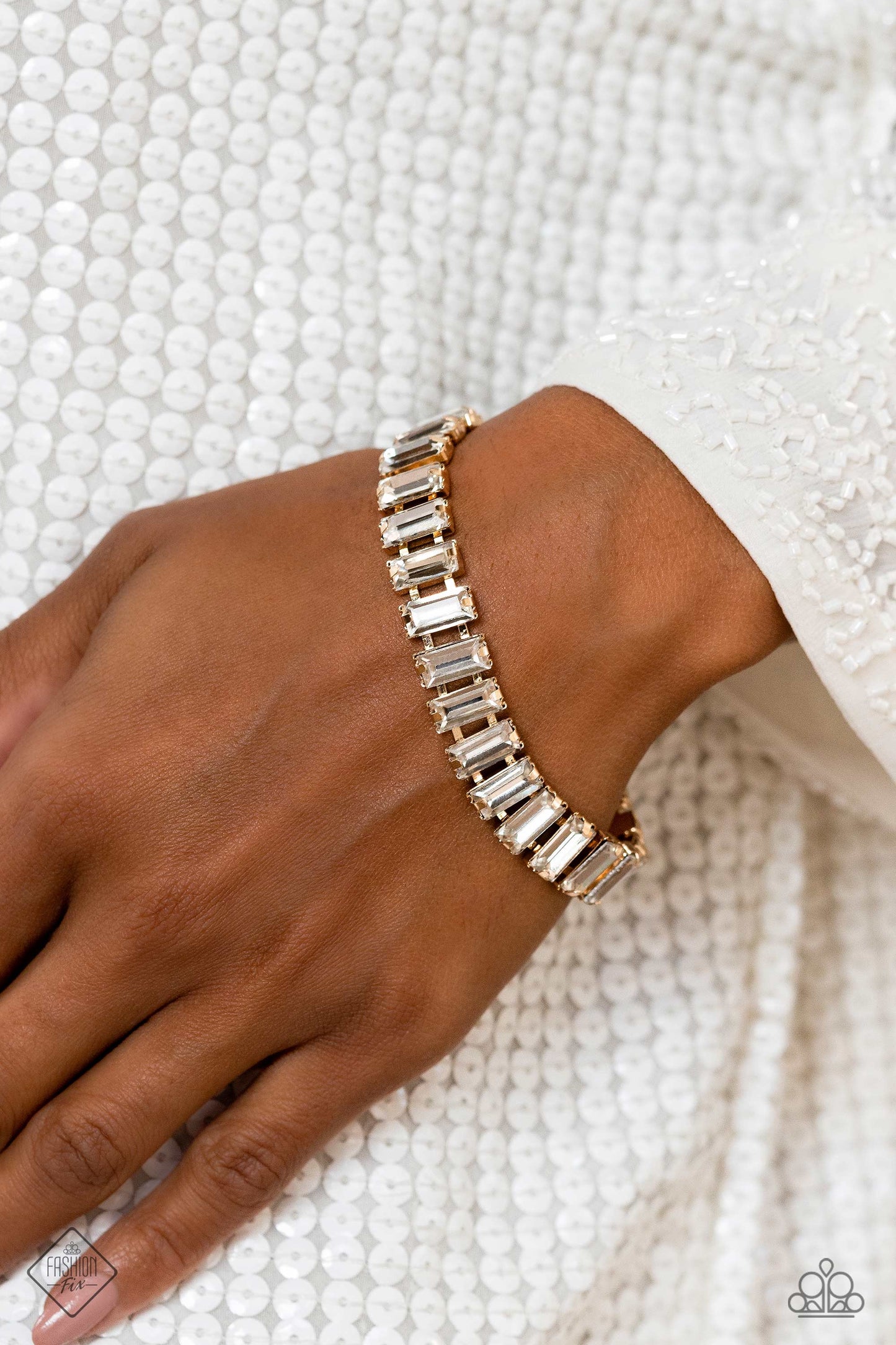 Darling Debutante Gold Paparazzi Fashion Fix Bracelet