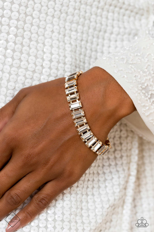 Darling Debutante Gold Paparazzi Fashion Fix Bracelet