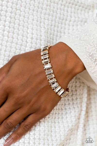 Darling Debutante Gold Paparazzi Fashion Fix Bracelet