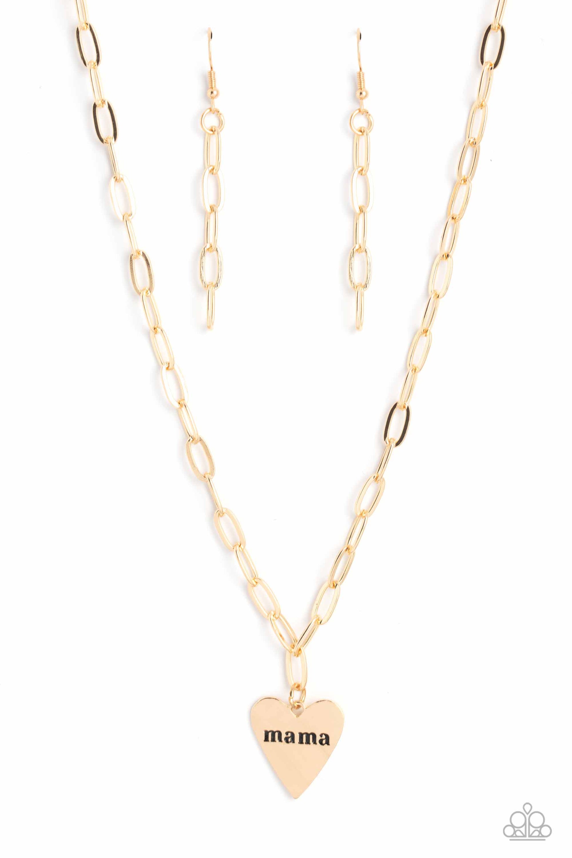 Mama Cant Buy You Love - Gold Paparazzi Necklace