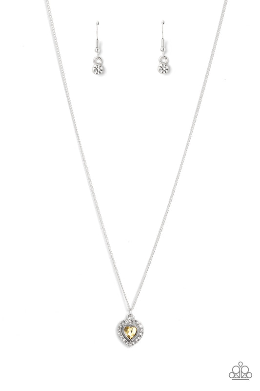 Day of Love - Yellow Paparazzi Necklace