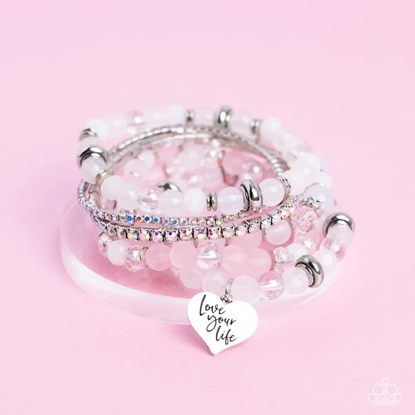 Optimistic Opulence Pink Paparazzi Life of the Party Bracelet