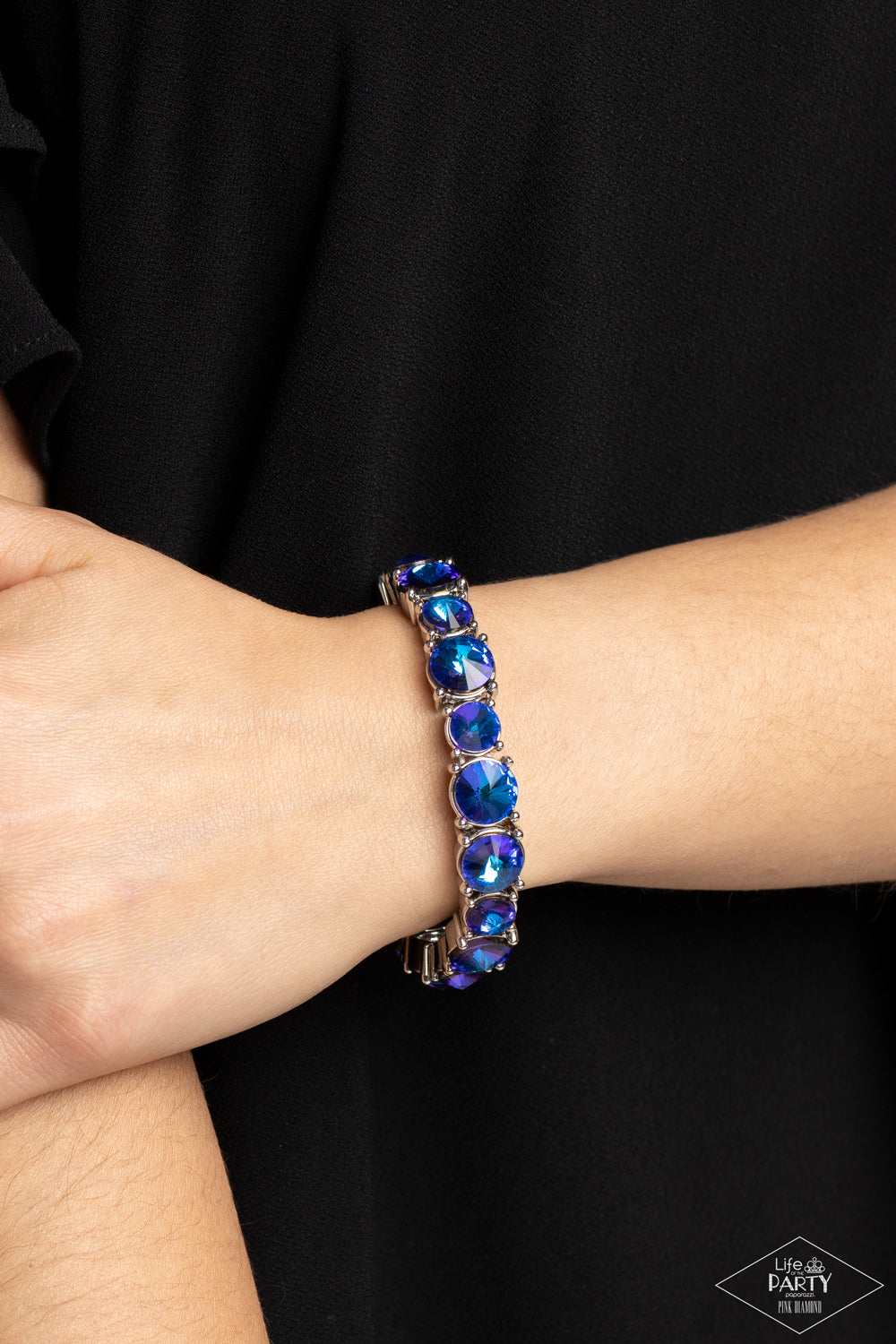 Born To Bedazzle - Blue Paparazzi Life of the Party Bracelet