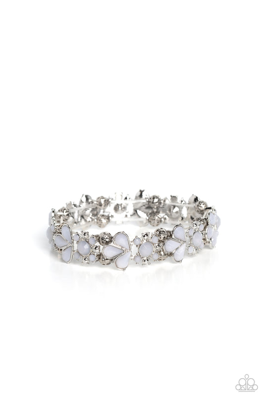 Teasing Torrent - White Paparazzi Bracelet