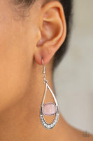 The Greatest GLOW On Earth - Pink Paparazzi Earrings