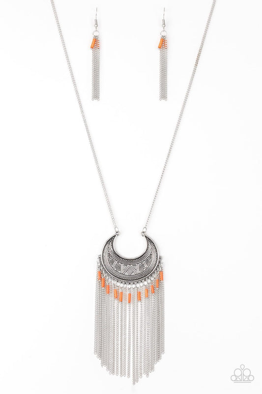 Mad About Madagascar Orange Paparazzi Necklace