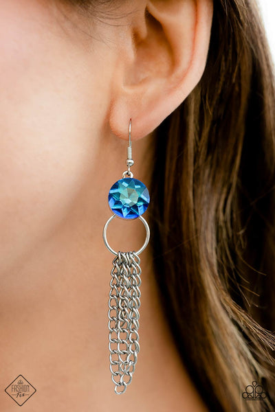 Arthurian A-Lister Blue Paparazzi Fashion Fix Earrings