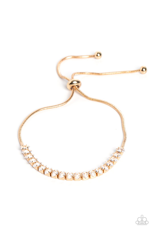Dynamic Diamonds - Gold Paparazzi Bracelet