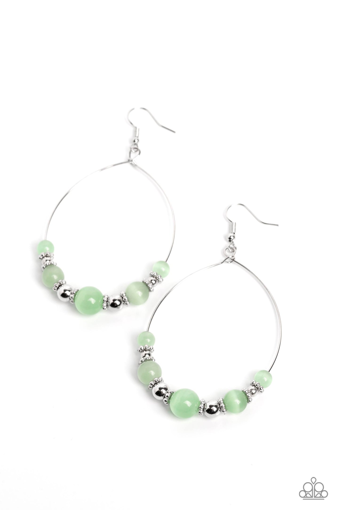 Cats Eye Charisma - Green Paparazzi Earrings