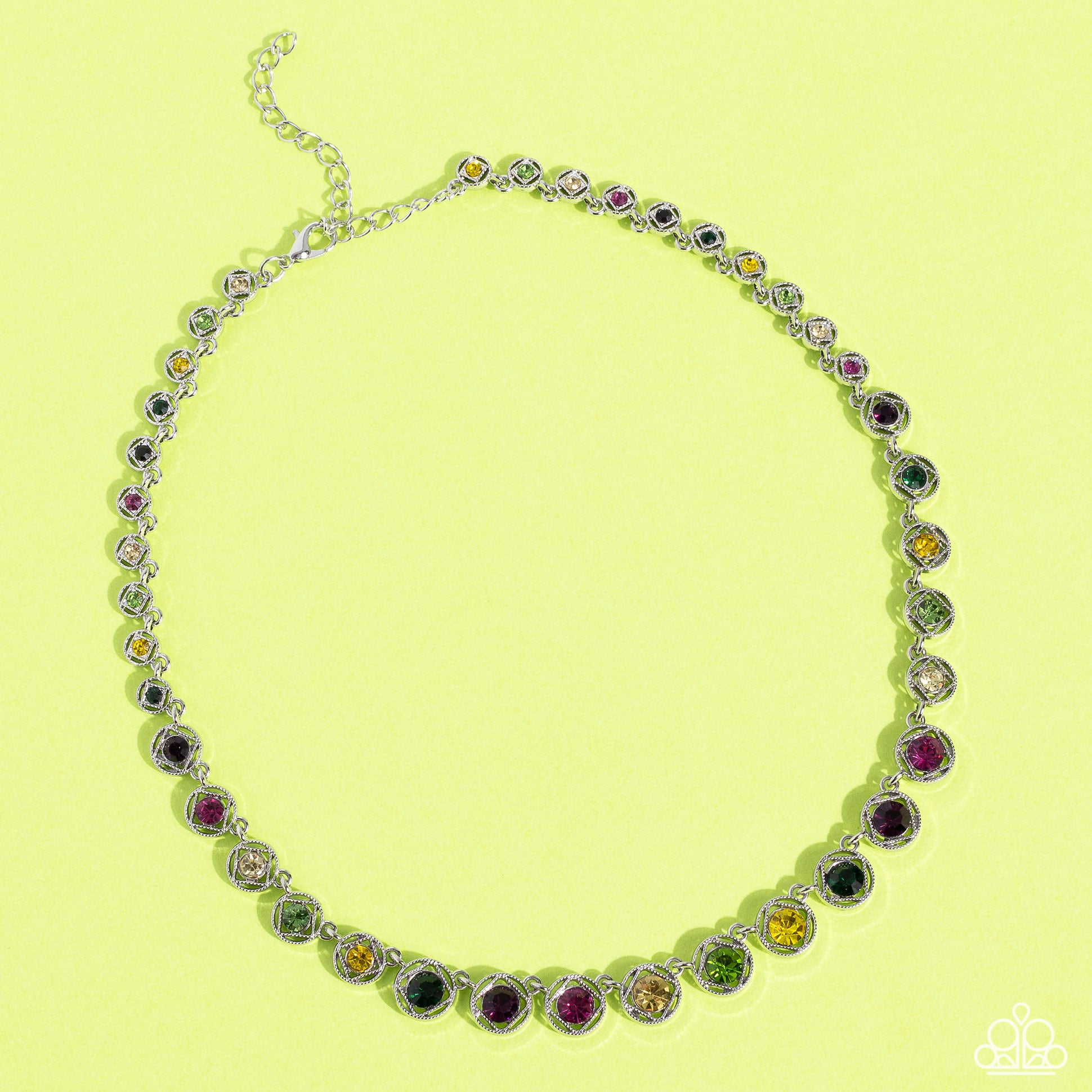 Kaleidoscope Charm - Multi Paparazzi Life of the Party Necklace