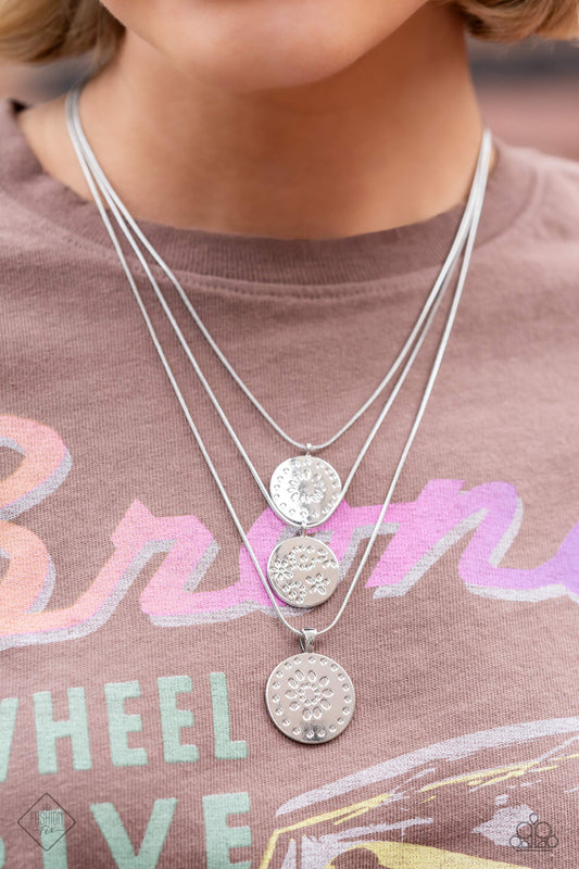 Caviar Charm Silver Paparazzi Fashion Fix Necklace