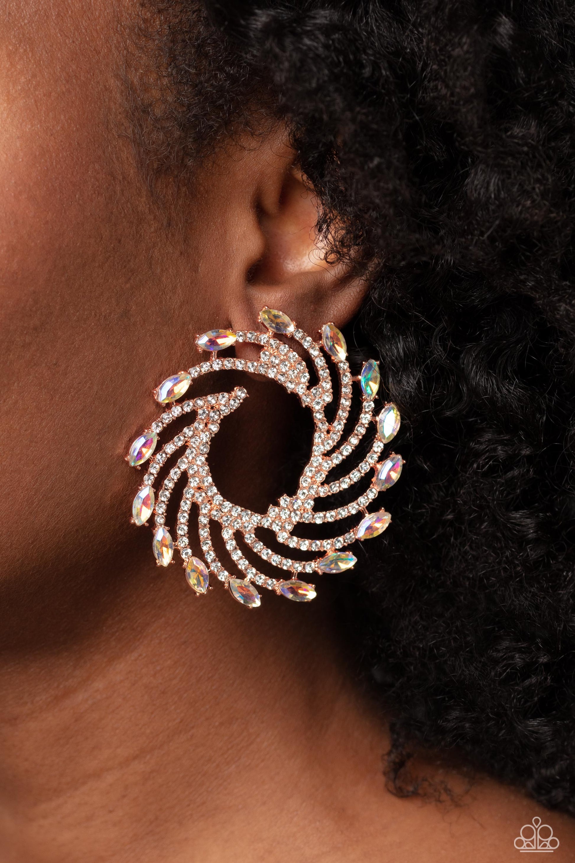Firework Fanfare - Copper Paparazzi Earrings